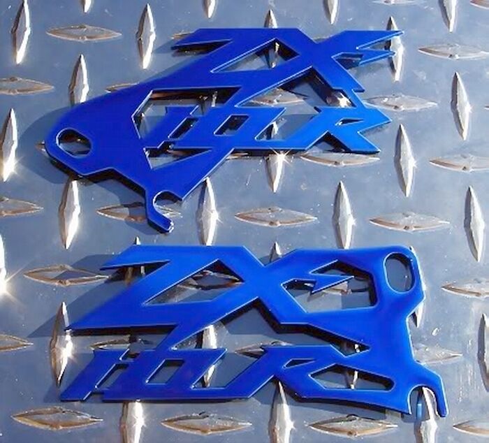 Kawasaki ZX10 Candy BLUE Cut Heel Guards 2004 - 2016 ZX10R Ankle Plates