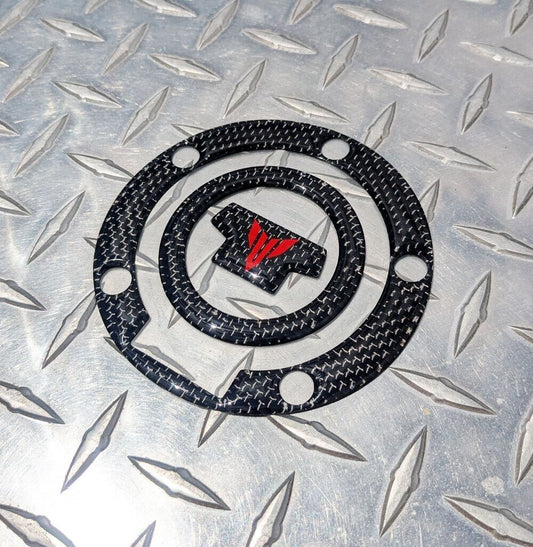 MT Logo REAL Carbon Fuel Gas Cap Decal Pad MT-09 MT-07 MT-03 MT07 MT09 FZ09 FZ07