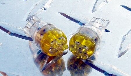 2 x 6 LED SUPER Amber Park Light Bulb R1 R6 FZ6R MT09 GSXR SV1000 ZX6 ZX10 CBR