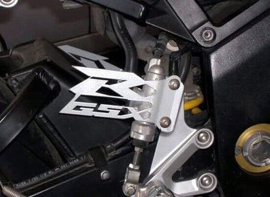 GSX-R Silver Cut-Out Heel Guards / Ankle Plates GSXR 600 750 1000