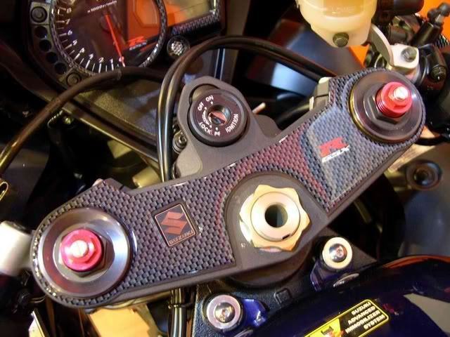 K5 K6 GSX-R1000 Carbon-Look Triple Clamp Protector Pad 2005 2006 GSXR