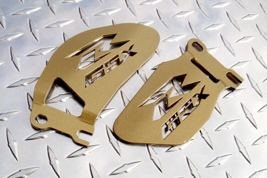 GOLD GSXR Logo Heel Guards / Plates GSX-R 600 750 1000