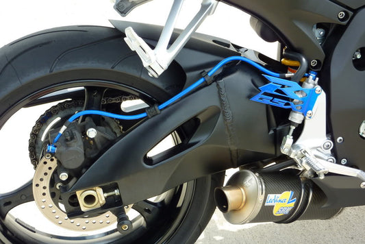 GSX-R Candy BLUE Cut-Out Heel Guards / Plates GSXR 600 750 1000