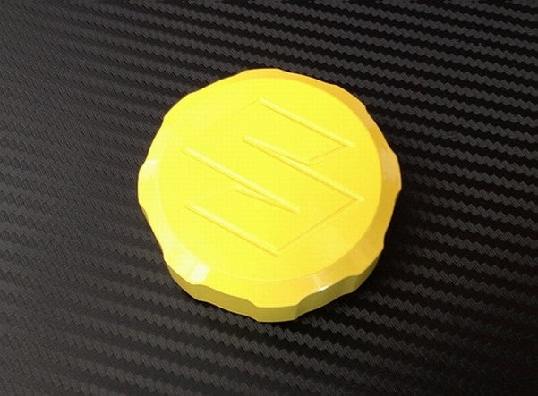 YELLOW Suzuki Brake Reservoir Cap - GSXR SV650S SV1000S TL1000 TLS TL1000R 750F