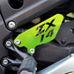 Kawasaki  ZX14  Logo Heel Guards ZZR1400 ZX14R Ninja - Metallic Green