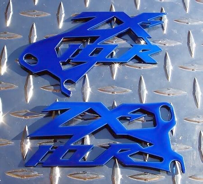 Kawasaki ZX10 BLUE Cut Heel Guards ZX10R 16 15 14 13 12 11 10 09 08 07 06 05 04