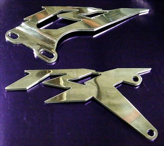 Yamaha '07-08 R1 Polished Stainless Steel Heel Guards / Ankle Plates 2007 2008