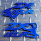 Kawasaki ZX10 BLUE Cut Heel Guards ZX10R 16 15 14 13 12 11 10 09 08 07 06 05 04