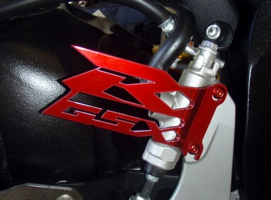 Suzuki GSX-R Candy RED Cut-Out Heel Guards / Ankle Plates  GSXR  600  750 1000
