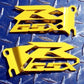 GSX-R Yellow Cut-Out Heel Guards / Ankle Plates GSXR 600  750 1000