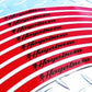 RED Hayabusa Kanji Logo Rim Stripes / Tape - Suzuki GSX1300R Busa GSXR