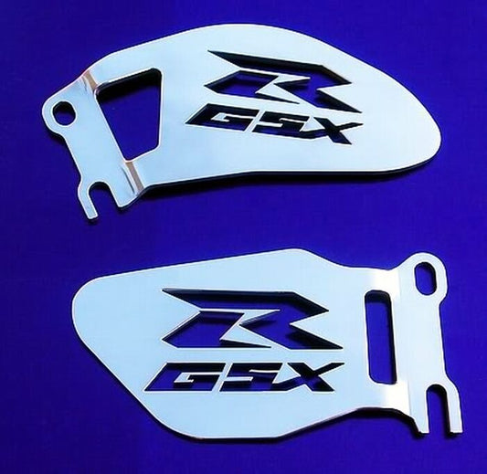 Suzuki GSXR POLISHED Stainless Steel Heel Guards / Plates GSX-R 600 750 1000