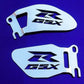 GSXR POLISHED Stainless Steel Heel Guards / Plates GSX-R 600 750 1000