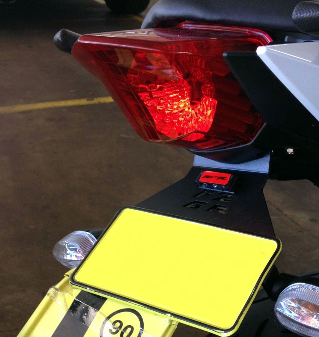 Yamaha '09-16 FZ6R / XJ6 Fender Eliminator Tail Tidy Plate Bracket FZ-6R - Black