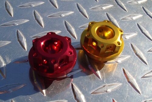 GOLD Oil Cap GSXR HAYABUSA GSR SV650 SV1000 DL1000 BANDIT GSX1400 GSX650F RGV250