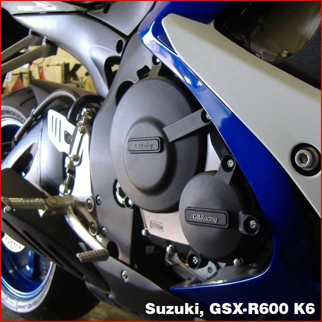 2006+ GSX-R 600 750 GB Racing Engine Cover Sliders Suzuki GSX-R600 GSX-R750 GSXR