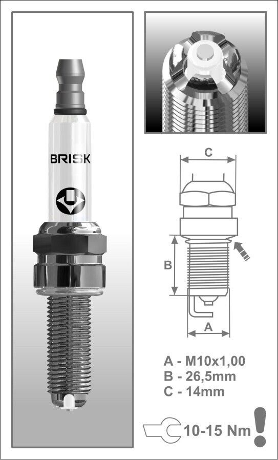 2 x BRISK COR12LGS Spark Plugs For BMW R1200 R1250 R / RS / RT / GS / Adventure