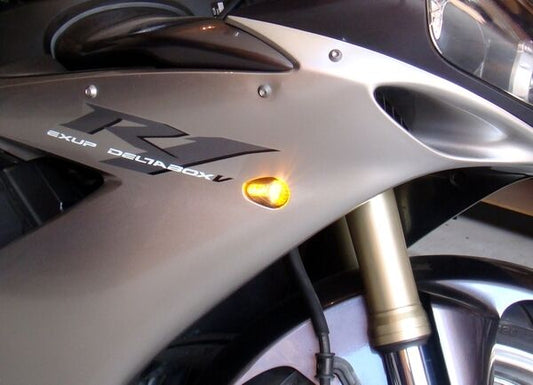 2009 - 2014 Yamaha R1 Clear Aero LED Turn Signals 2010 2011 2012 2013 Flush