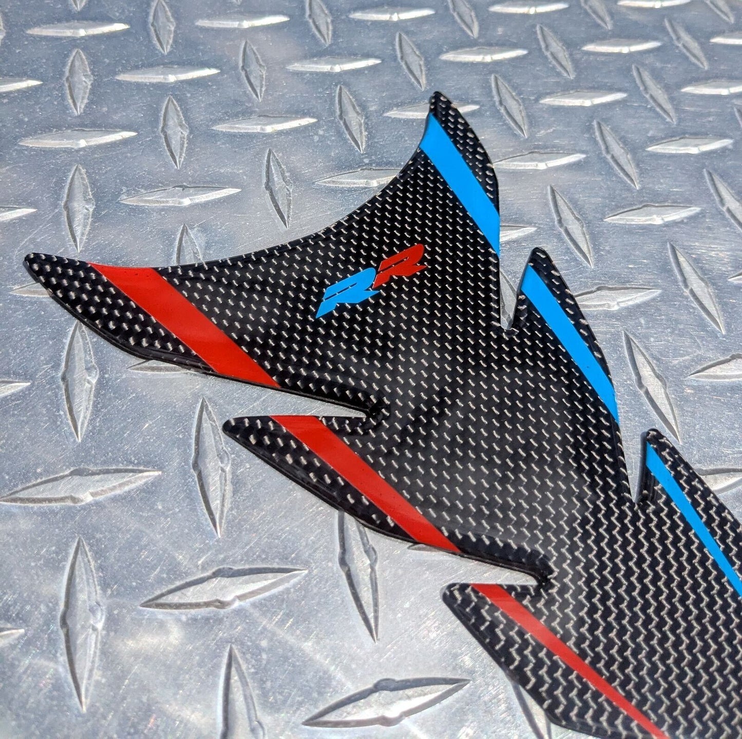 RR Logo REAL Carbon Fibre Tank Pad - BMW S1000RR