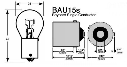 2x CHROME Turn Signal Globes Bulb HAYABUSA GSXR ZX6 ZX10 ZX14 1156 Offset BAU15s