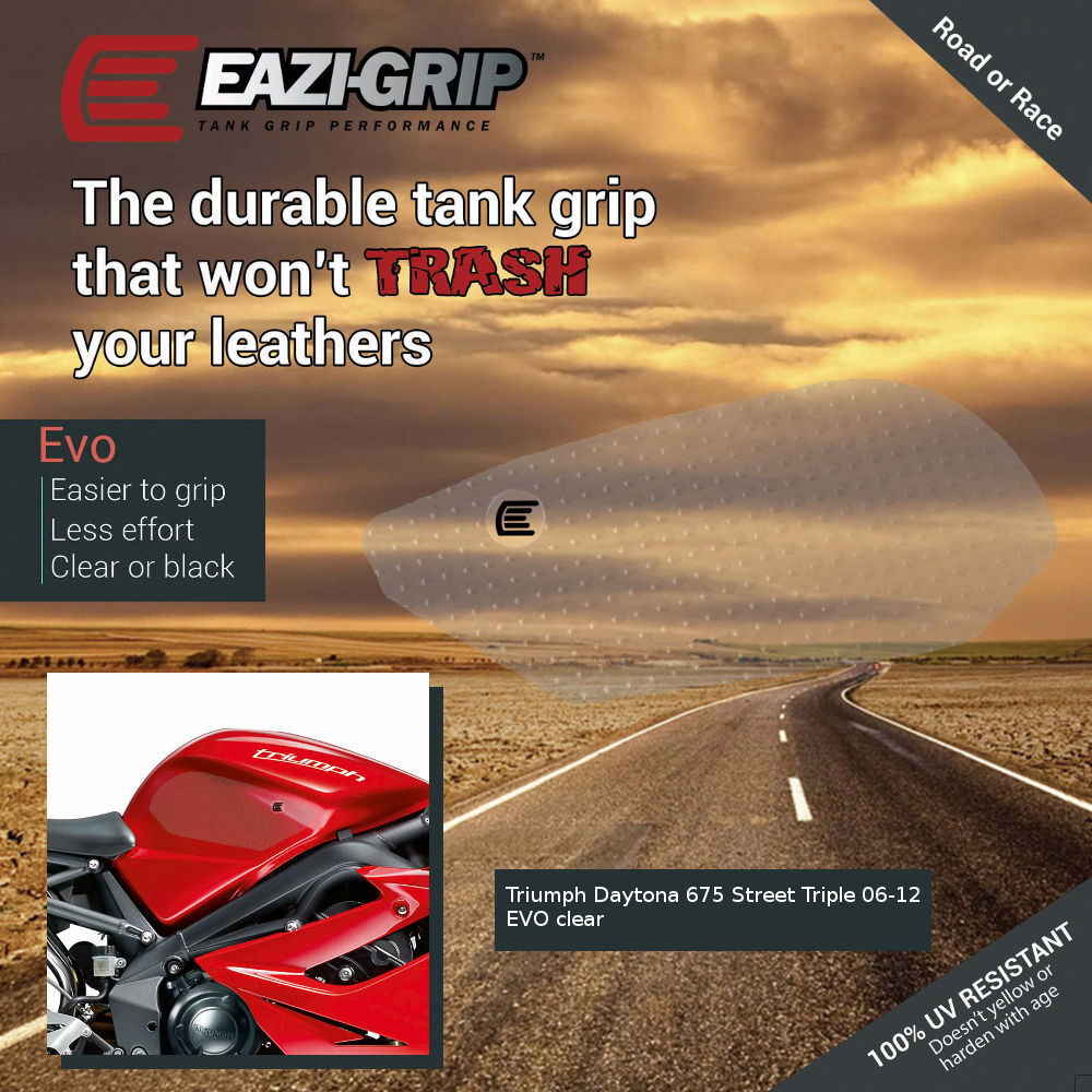 2006-2012 Daytona 675 Eazi-Grip Evo Tank Traction Pads  675R / Street Triple / R