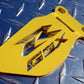 GSXR Logo Yellow Heel Guards / Ankle Plates GSX-R 600 750 1000