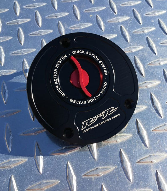 Red Quick Fuel Gas Cap - Z125 650R ER6n ZX6R Z750 Z1000 ZX1000 ZX10R ZX14 ZX14R