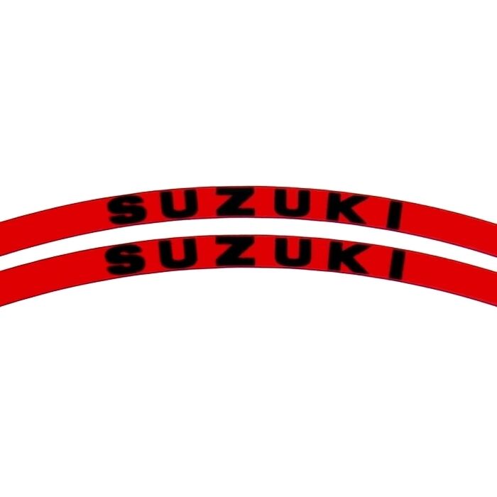 Red SUZUKI Logo Rim Stripes GSXR TLR TL1000S SV650 SV1000 HAYABUSA 650F 1250s