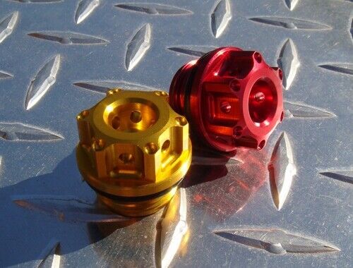 RED Oil Cap Kawasaki 250R 300 ZX6 ZX9 ZX10 ZX12 ZX14 Z250 Z750 Z1000 KLR650 ZZR