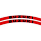 Red SUZUKI Logo Rim Stripes GSXR TLR TL1000S SV650 SV1000 HAYABUSA 650F 1250s