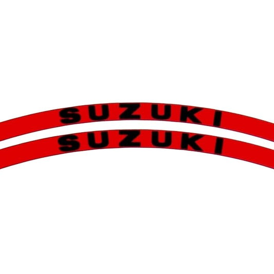 Red SUZUKI Logo Rim Stripes GSXR TLR TL1000S SV650 SV1000 HAYABUSA 650F 1250s