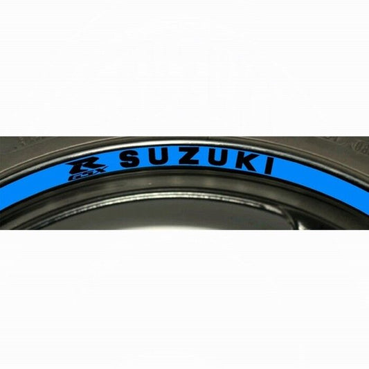 Blue GSX-R Logo Rim Stripes Suzuki GSX-R 250 600 750 1000 1100 GSXR Wheel Tape