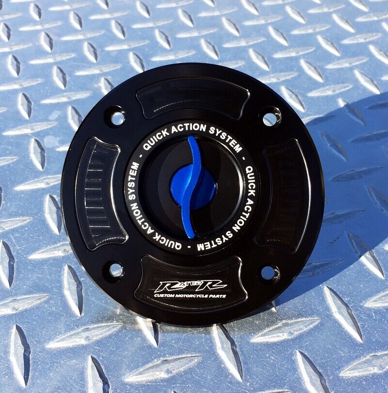 Blue Quick Fuel Gas Cap - GSXR SV650 TL1000R TLS Hayabusa GSF1200 GSX1400 RGV250