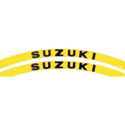Yellow SUZUKI Logo Rim Stripes GSXR TL1000R TL1000S SV650 SV1000 Hayabusa DL1000
