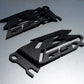 GSXR Cut-Out Heel Guards / Ankle Plates GSX-R 600 750 1000 Black