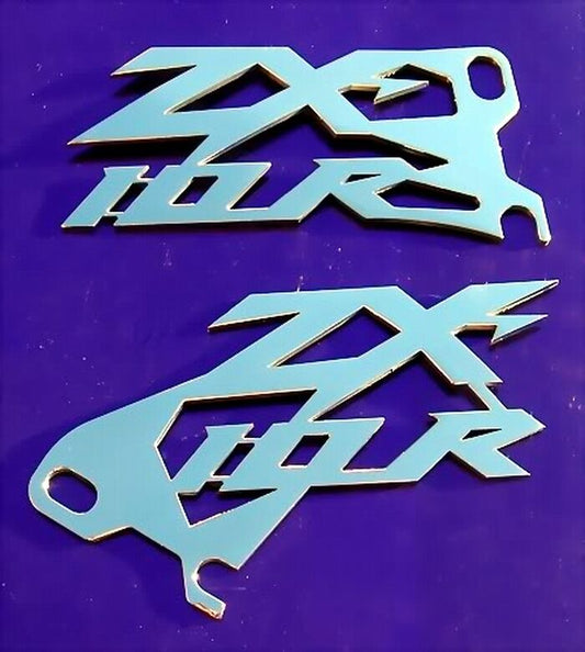Polished ZX10 Cut Heel Guards ZX10R 18 17 16 15 14 13 12 11 10 09 08 07 06 05 04