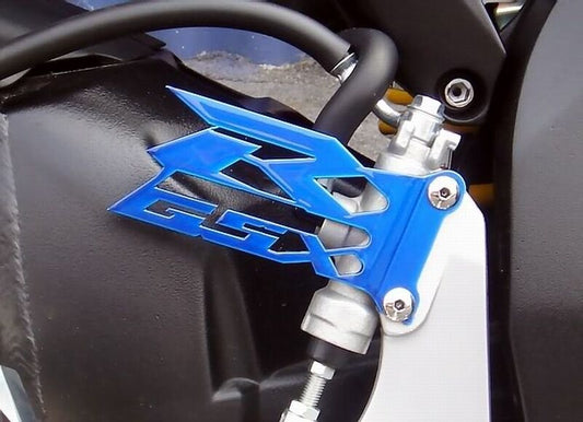 GSX-R Candy BLUE Cut-Out Heel Guards / Plates  GSXR  600  750 1000