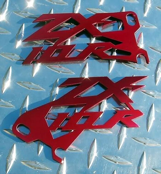 Kawasaki ZX10 RED Cut Heel Guards ZX10R 2016 15 14 13 12 11 10 09 08 07 06 05 04