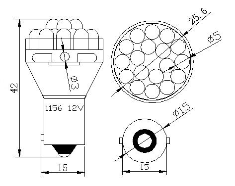 2 x 24 LED Turn Signal Globes GSXR HAYABUSA ZX6 ZX10 CBR 1156 P21W / BA15s Bulb