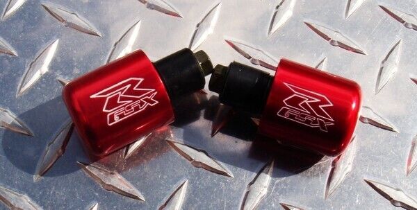 GSX-R Engraved RED Bar Ends / Sliders ALL GSXR 600 750 1000 1100