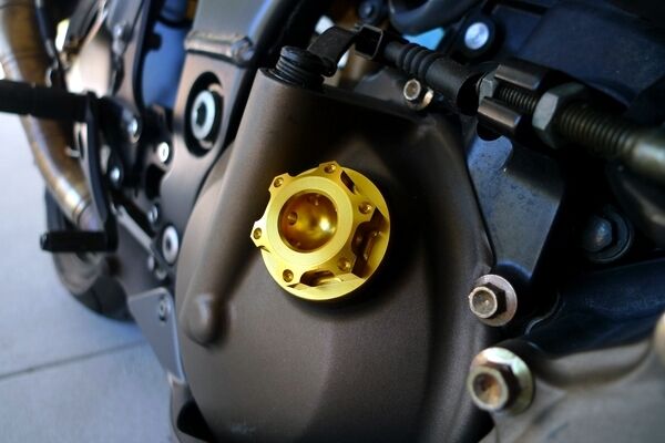 GOLD Oil Cap GSXR HAYABUSA GSR SV650 SV1000 DL1000 BANDIT GSX1400 GSX650F RGV250