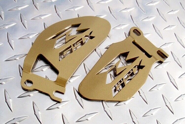 GOLD  GSXR Logo Heel Guards / Plates GSX-R 600 750 1000