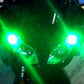 2 x 6 LED SUPER Green Park Lights R1 R6 FZ GSXR 250R 300 ZX6 ZX10 ZX14 Z1000 CBR