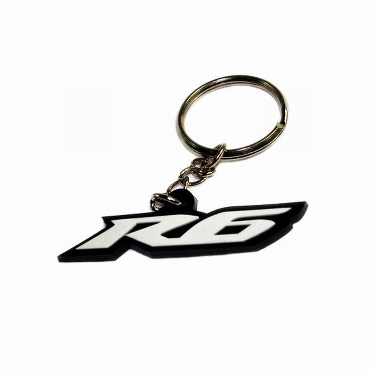 Yamaha R6 Soft Rubber Key Ring Fob Keychain YZF-R6 - White