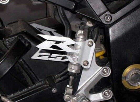 GSX-R Silver Cut-Out Heel Guards / Ankle Plates GSXR 600  750 1000