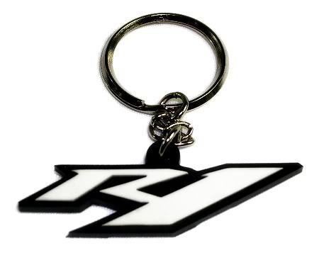 Yamaha R1 Soft Rubber Key Ring Fob Keychain YZF-R1 White