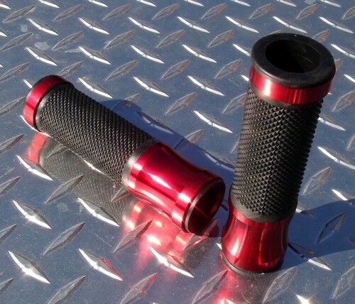 Red Grips GSXR GSXS 600RR 1000RR 675R R1 R6 R3 FZ8 MT07 FZ09 FZ1 ZX6 ZX10 ZX14