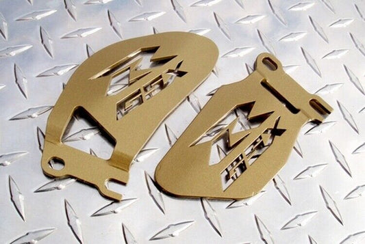 GOLD Suzuki GSXR Logo Heel Guards / Plates GSX-R 600 750 1000