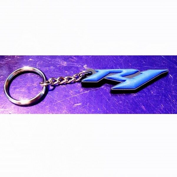 Yamaha R1 3D Soft Rubber Key Ring Chain Keychain Fob R1M R1S YZF-R1 - Blue