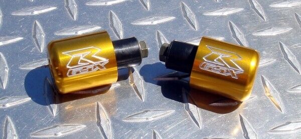 GSX-R Engraved GOLD Bar Ends / Sliders ALL GSXR 600 750 1000 1100